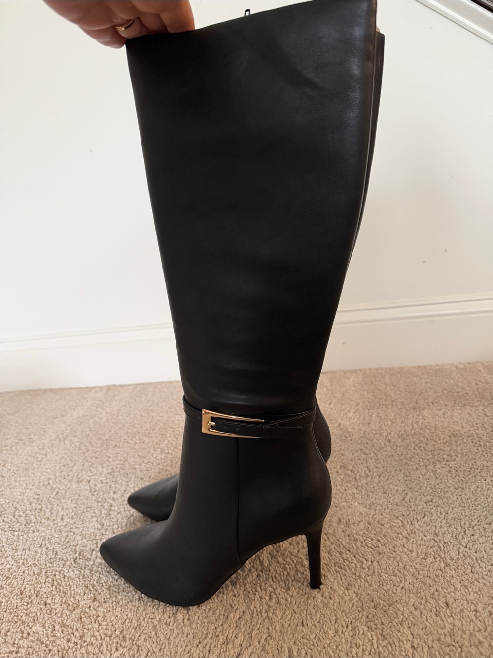 BCBGeneration Abbin Black Over-the-Knee Pointed Toe Boots